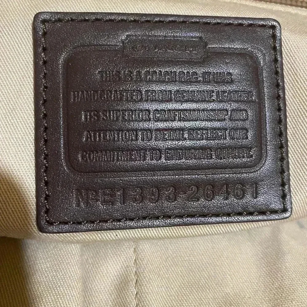 Coach vintage brown leather tote handbag